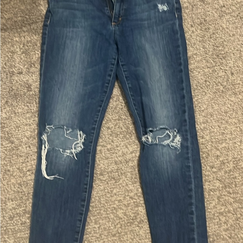 Joe's Jeans Distressed Skinny Blue Denim